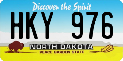 ND license plate HKY976