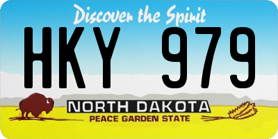 ND license plate HKY979