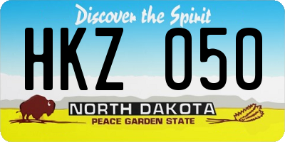 ND license plate HKZ050