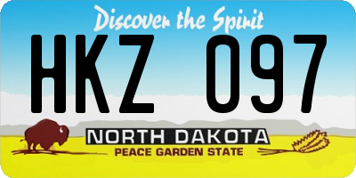 ND license plate HKZ097