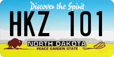 ND license plate HKZ101