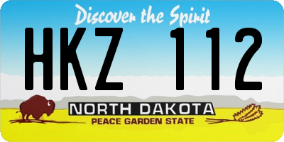 ND license plate HKZ112