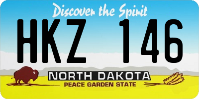 ND license plate HKZ146