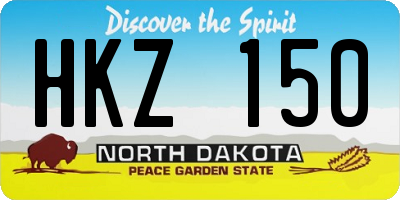 ND license plate HKZ150