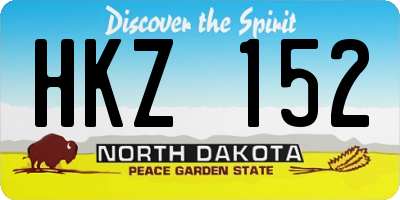 ND license plate HKZ152