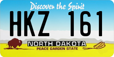 ND license plate HKZ161