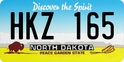 ND license plate HKZ165