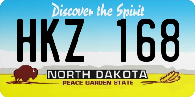 ND license plate HKZ168