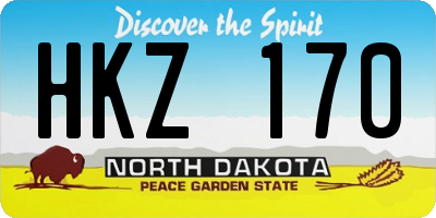 ND license plate HKZ170