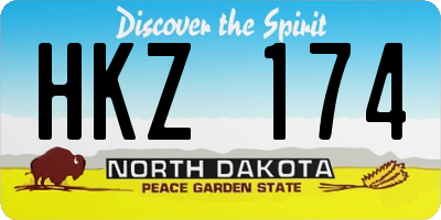 ND license plate HKZ174