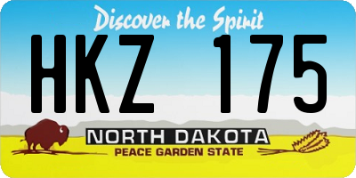 ND license plate HKZ175
