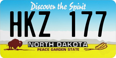 ND license plate HKZ177