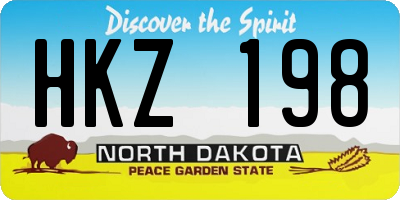 ND license plate HKZ198