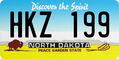 ND license plate HKZ199