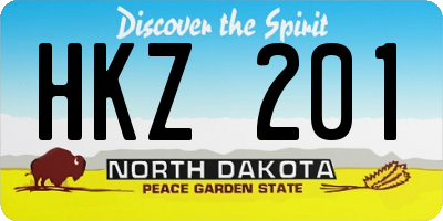 ND license plate HKZ201