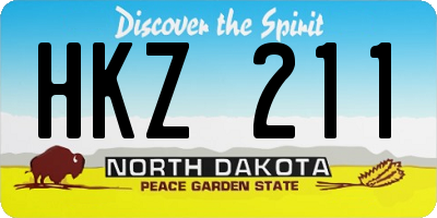 ND license plate HKZ211