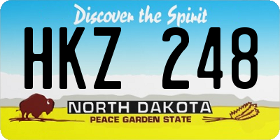 ND license plate HKZ248