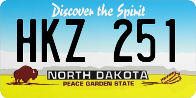 ND license plate HKZ251
