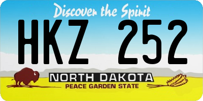 ND license plate HKZ252