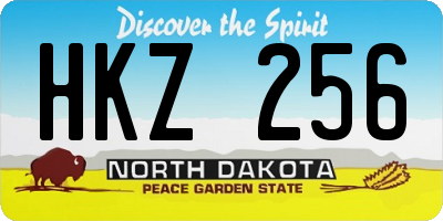 ND license plate HKZ256