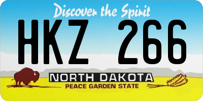 ND license plate HKZ266