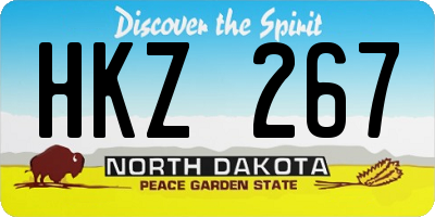 ND license plate HKZ267