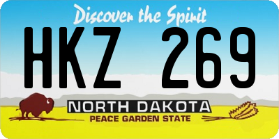 ND license plate HKZ269