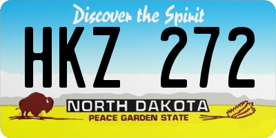 ND license plate HKZ272