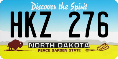 ND license plate HKZ276