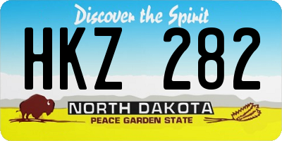 ND license plate HKZ282