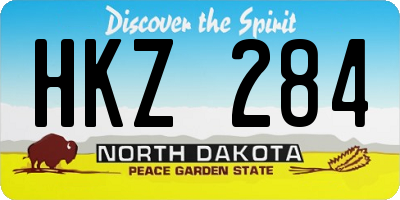 ND license plate HKZ284