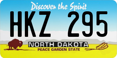 ND license plate HKZ295