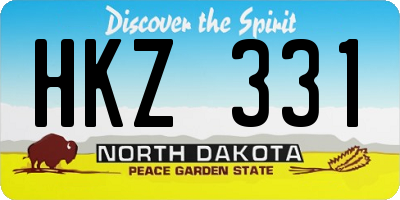 ND license plate HKZ331