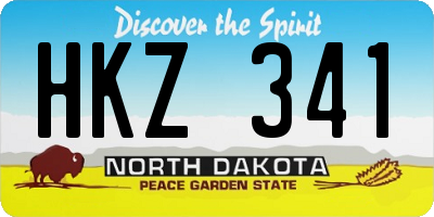 ND license plate HKZ341