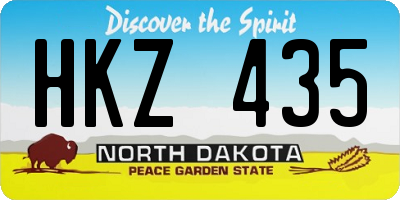 ND license plate HKZ435