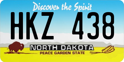 ND license plate HKZ438