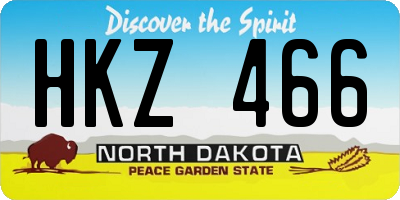 ND license plate HKZ466