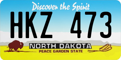 ND license plate HKZ473