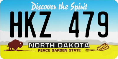 ND license plate HKZ479