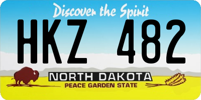 ND license plate HKZ482