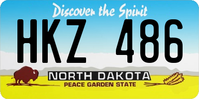 ND license plate HKZ486