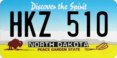 ND license plate HKZ510