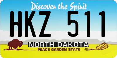 ND license plate HKZ511