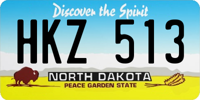 ND license plate HKZ513