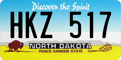 ND license plate HKZ517