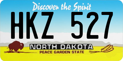 ND license plate HKZ527