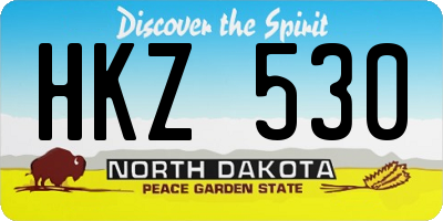 ND license plate HKZ530