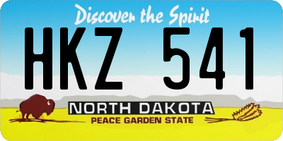 ND license plate HKZ541