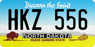 ND license plate HKZ556