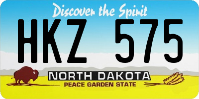 ND license plate HKZ575